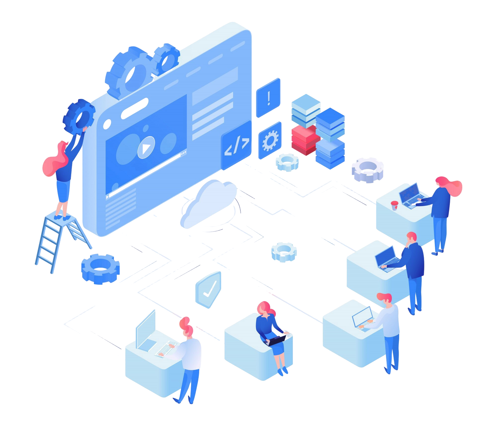 web-development-isometric-concept